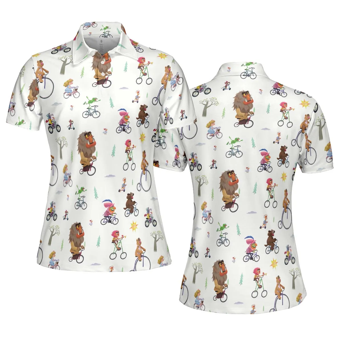 The Muppet Movie Bike Scene AOP Men/Women Polo Shirt