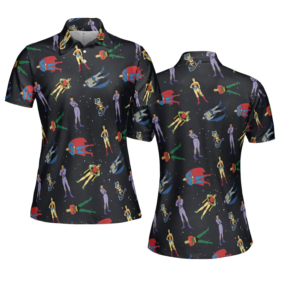 The Super Powers Team Super Friends AOP Men/Women Polo Shirt