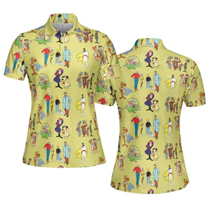 60s Cartoon Characters AOP Men/Women Polo Shirt