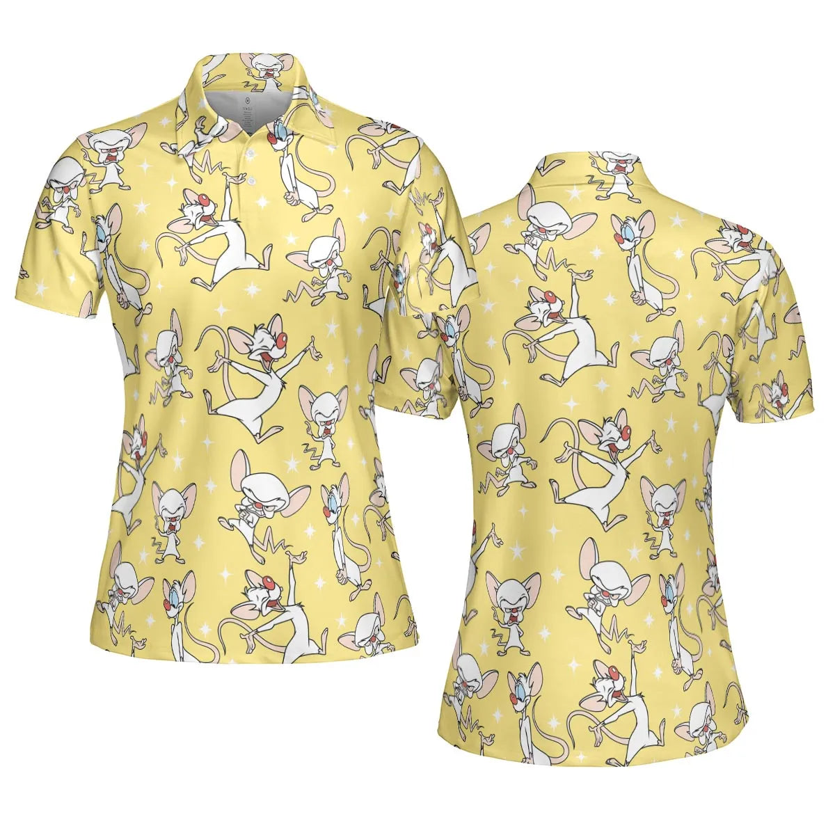 Lab Style Pinky and the Brain AOP Men/Women Polo Shirt