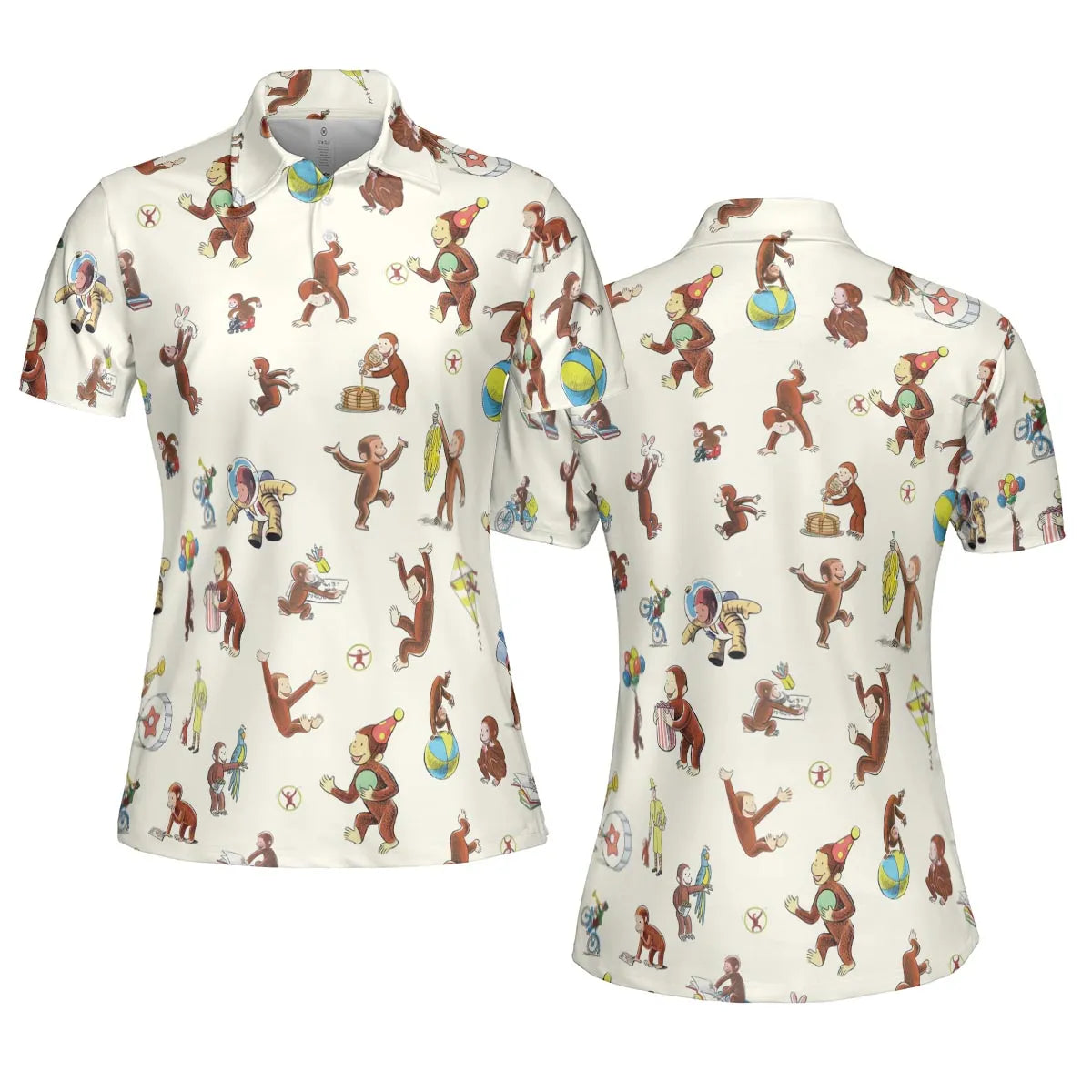Riotsociety Curious George AOP Men/Women Polo Shirt