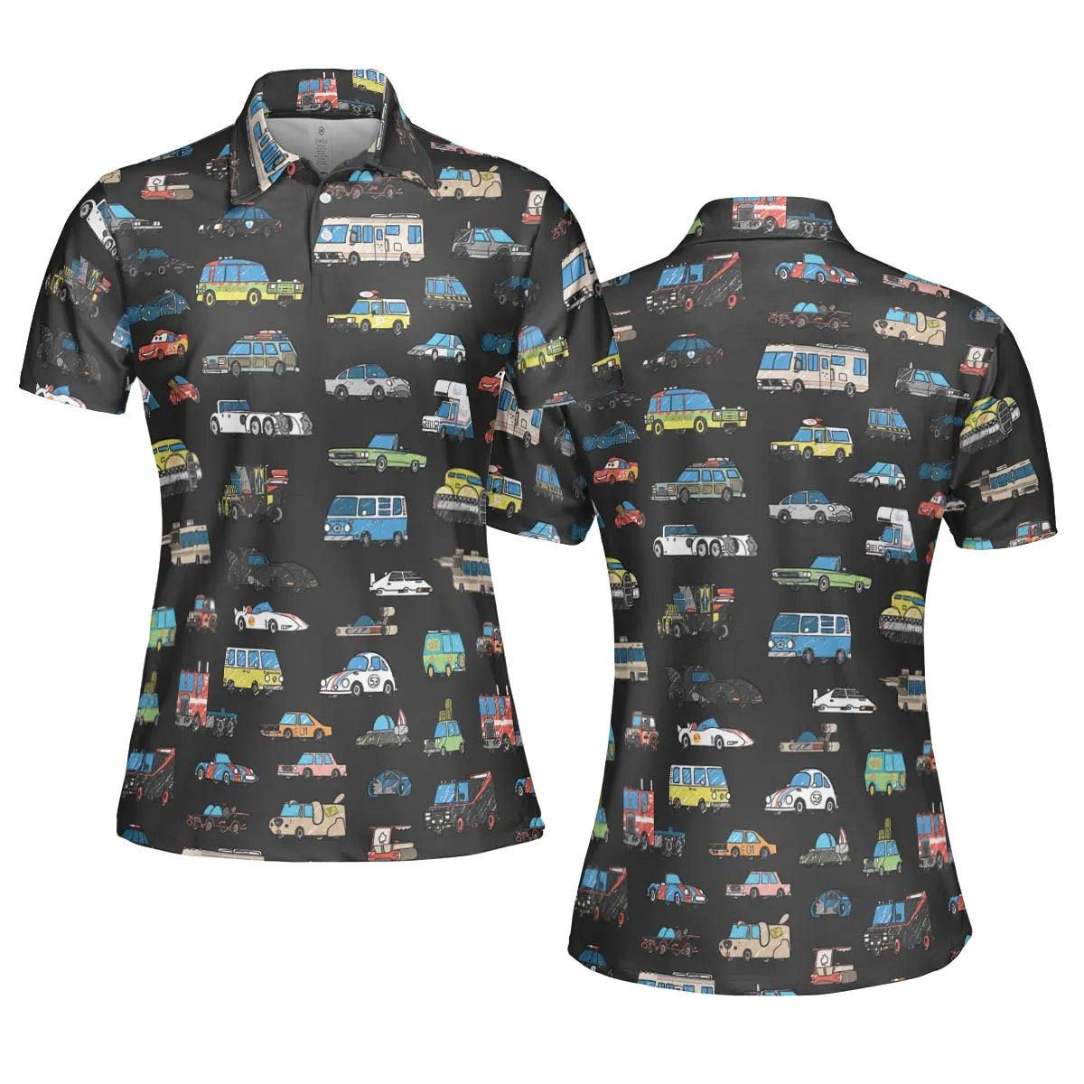 Movie Cars Pattern AOP Men/Women Polo Shirt