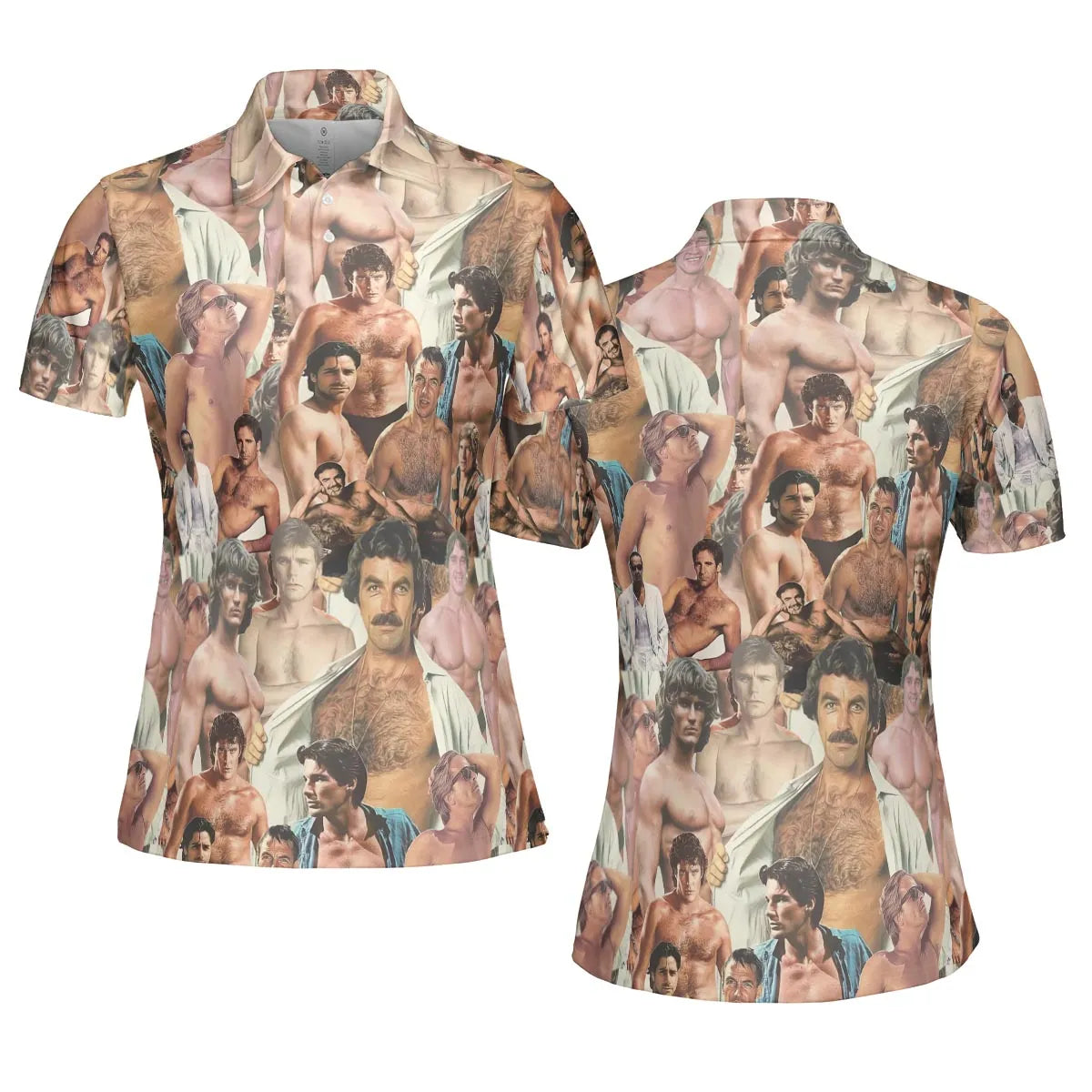 Vintage Hunks of The 80s AOP Men/Women Polo Shirt