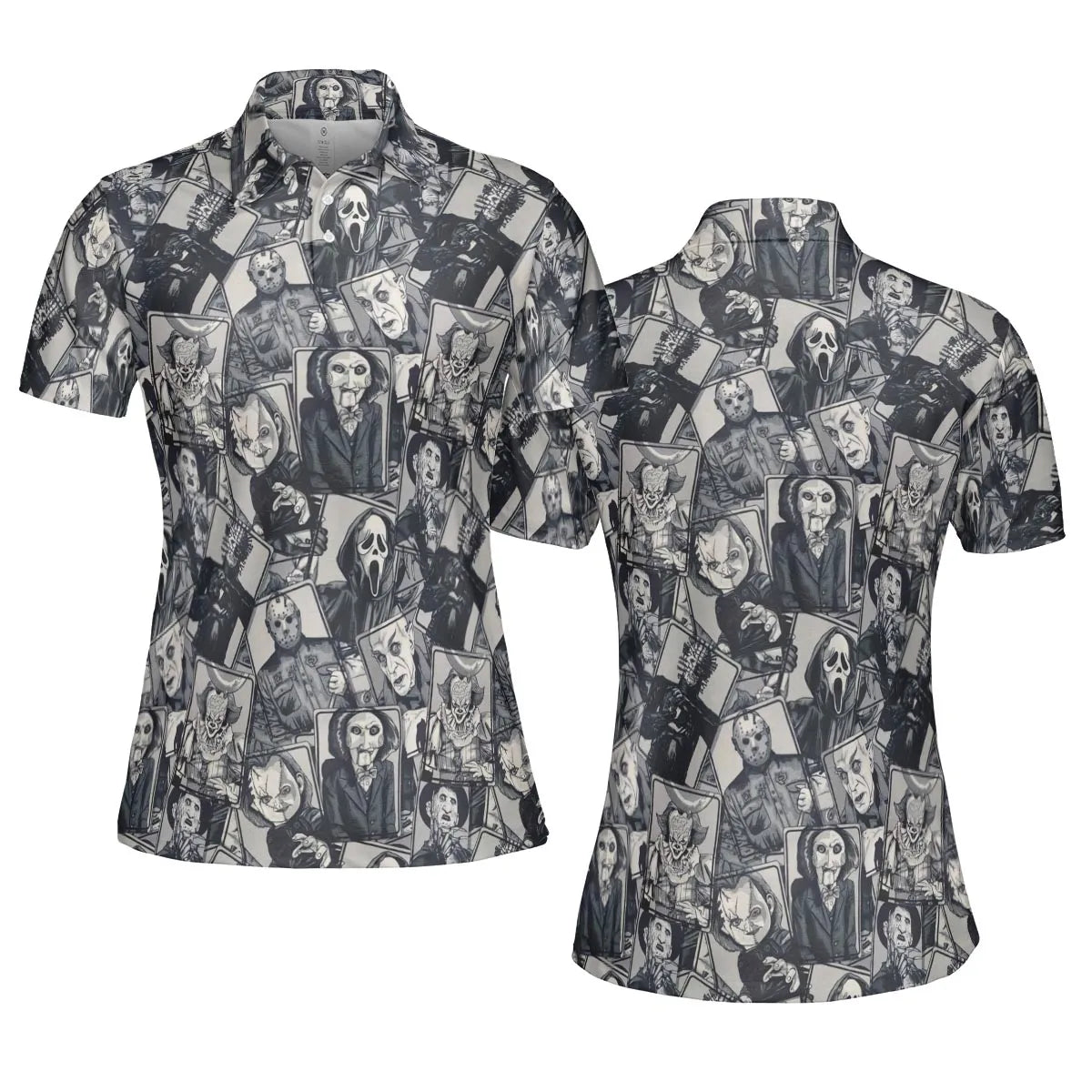 Halloween Horror Villains AOP Men/Women Polo Shirt