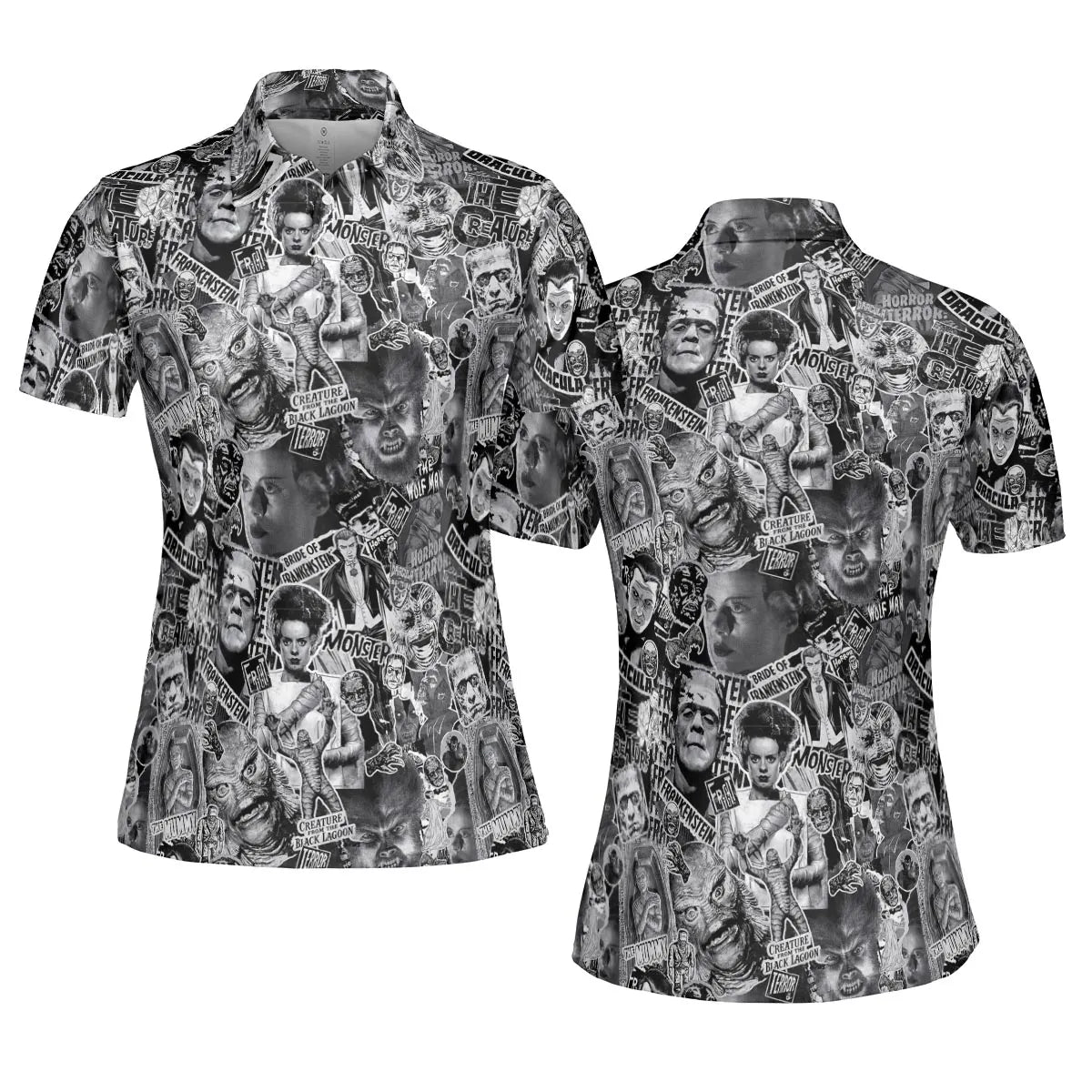 The Monsters Universal Classic Monsters AOP Men/Women Polo Shirt