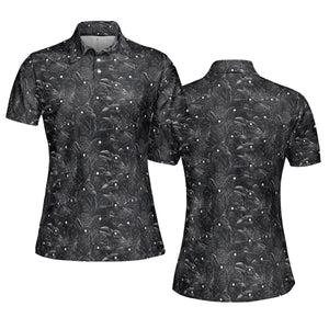 Black Raven Pattern AOP Men/Women Polo Shirt