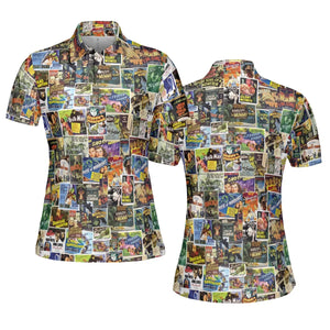 Vintage Horror Movies AOP Men/Women Polo Shirt