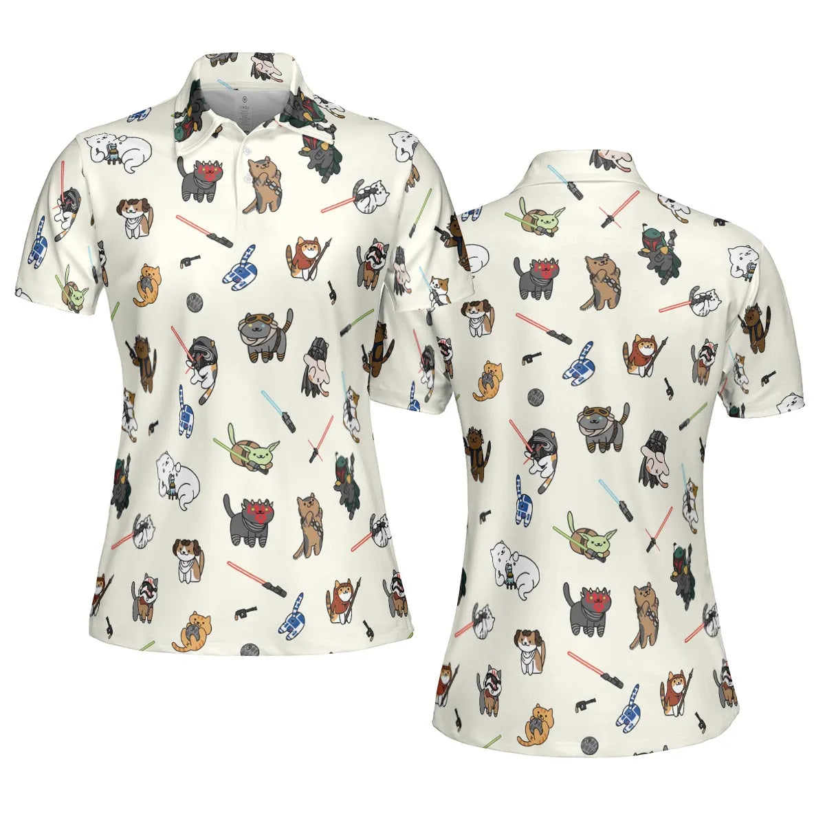 Star Wars Characters As Cats AOP Men/Women Polo Shirt