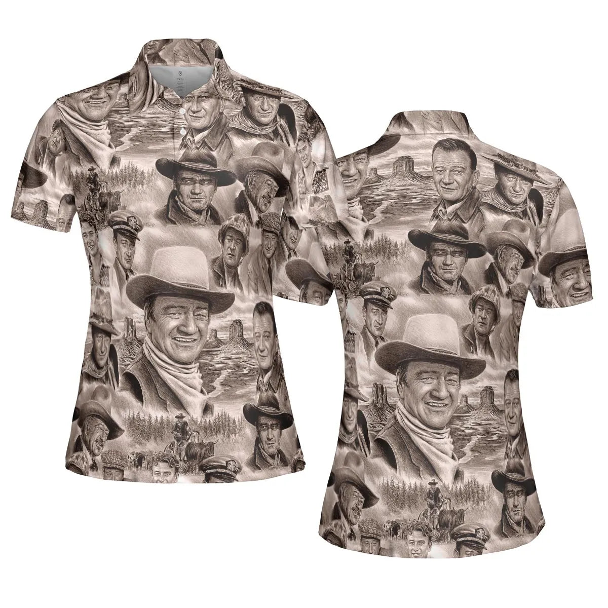 Of these Wayne Westerns AOP Men/Women Polo Shirt