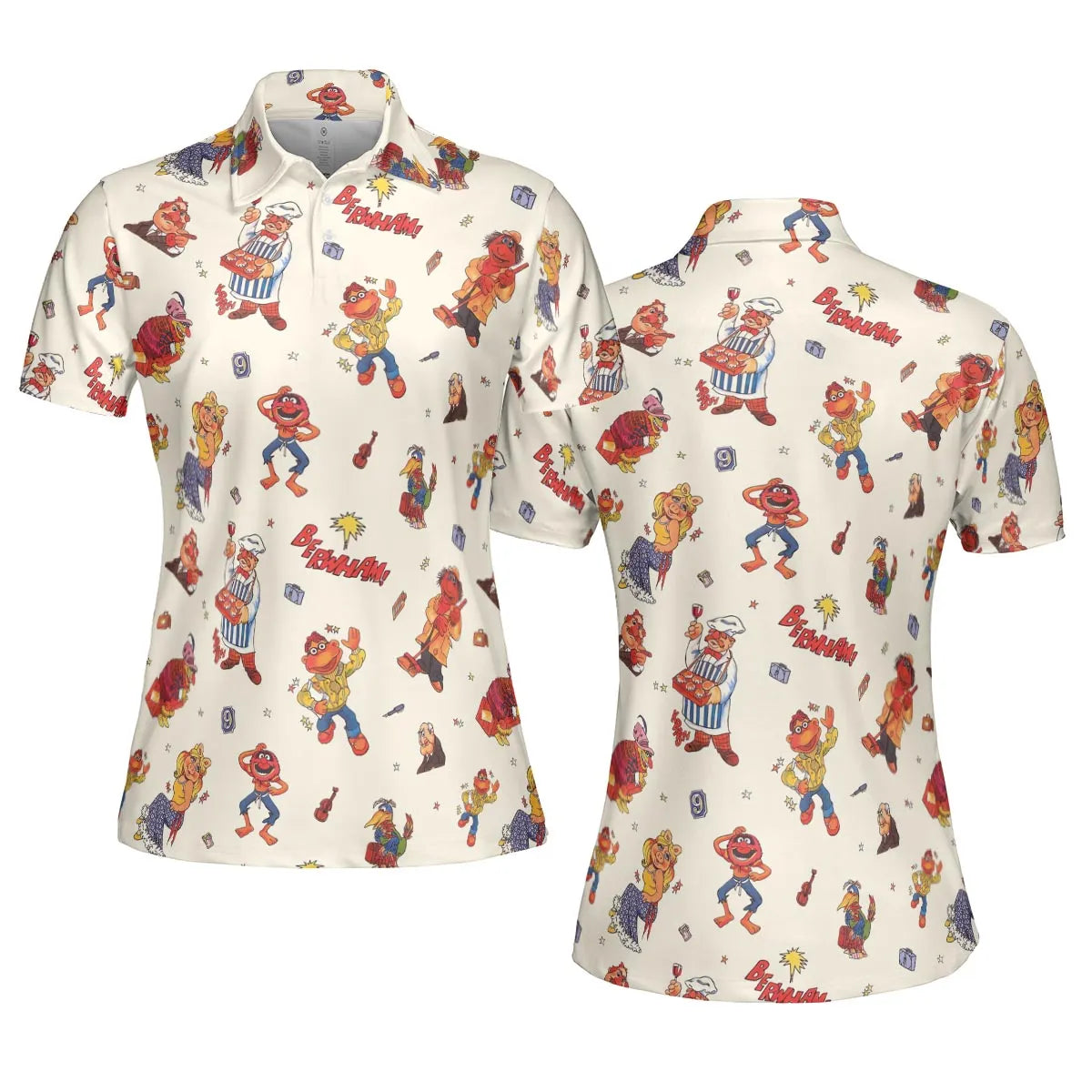 Backstage Inspired The Muppets AOP Men/Women Polo Shirt