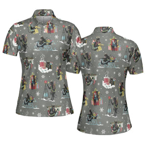 Unusual Christmas Krampus AOP Men/Women Polo Shirt