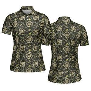 Facehugger Flower Pattern Alien AOP Men/Women Polo Shirt