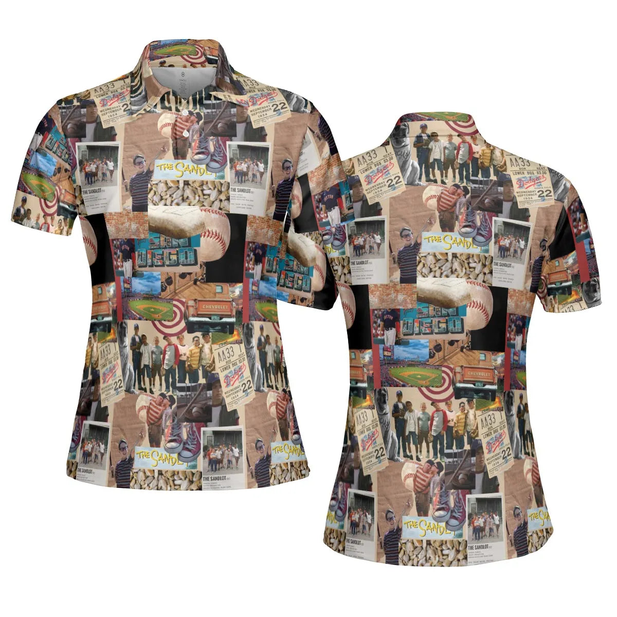 Memorable Baseball Movie Scenes Collage The Sandlot AOP Men/Women Polo Shirt
