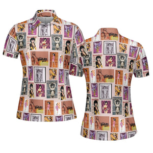Dr. Mrs. The Monarch The Venture Bros. Magazine Poses AOP Men/Women Polo Shirt