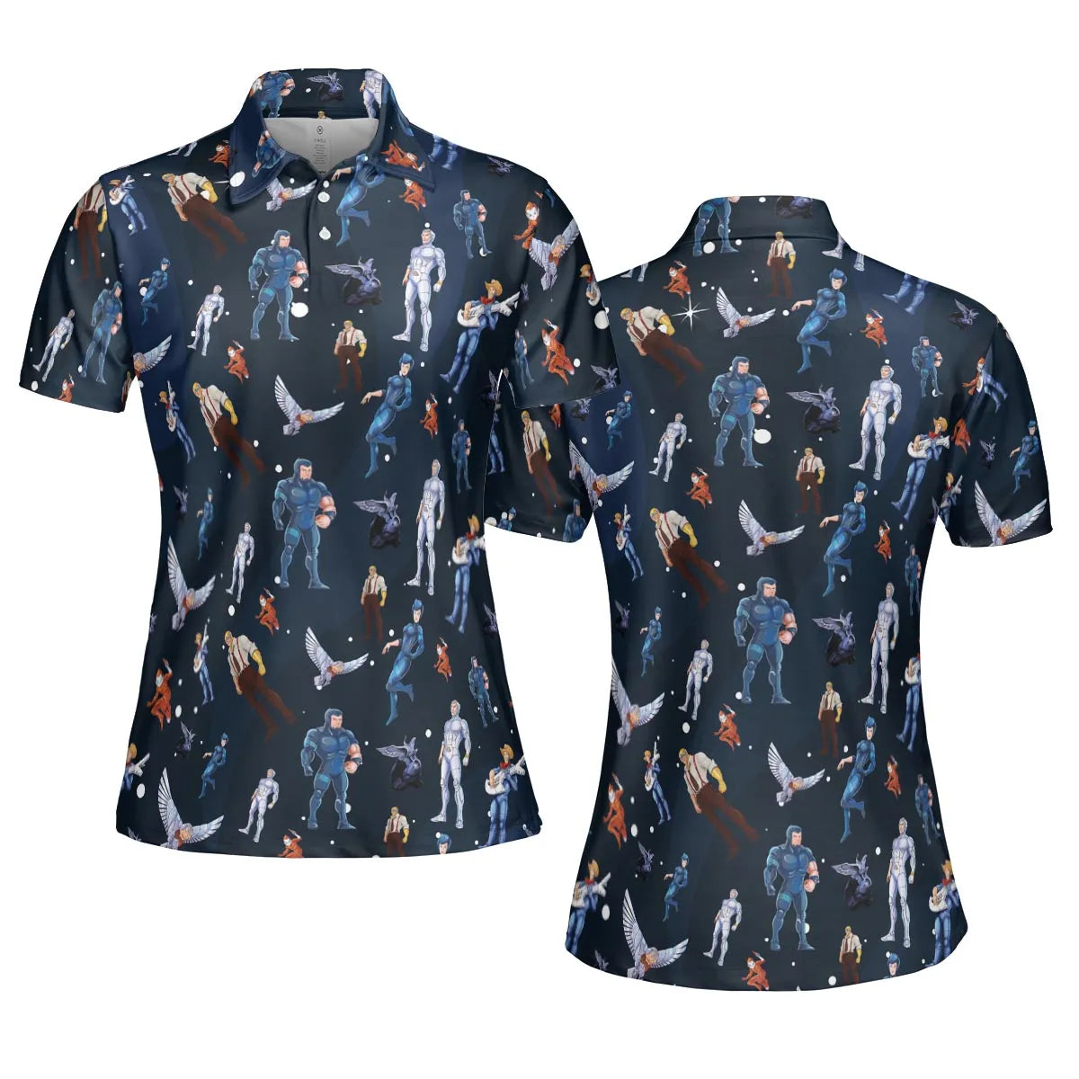 Silverhawks Cartoon Characters AOP Men/Women Polo Shirt