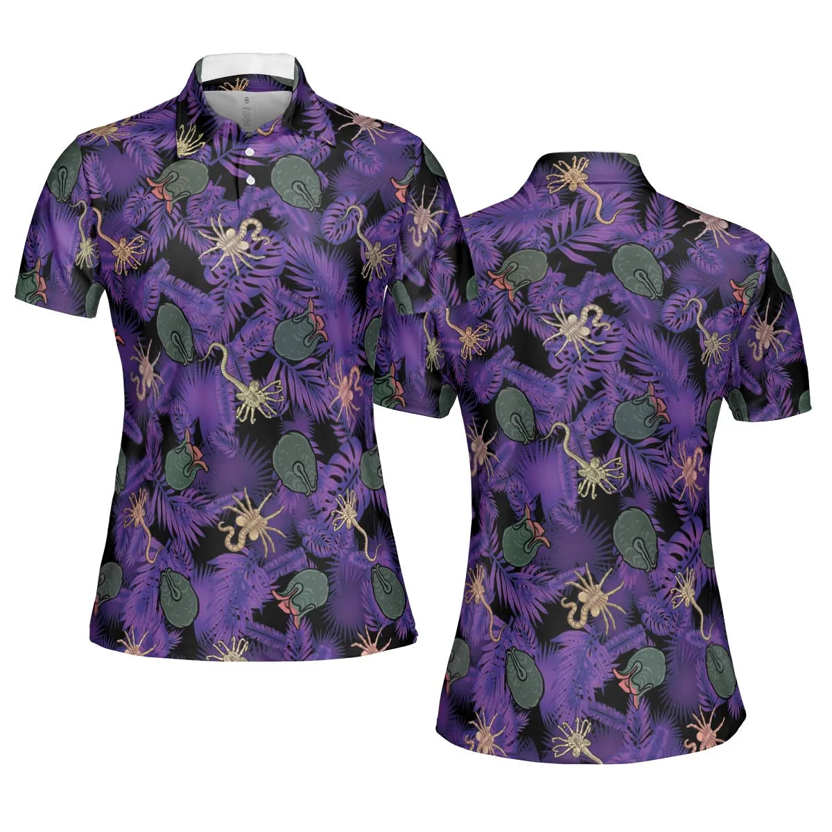Alien Facehugger Ovomorph AOP Men/Women Polo Shirt