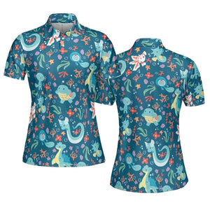 Water Pokemon Pattern AOP Men/Women Polo Shirt