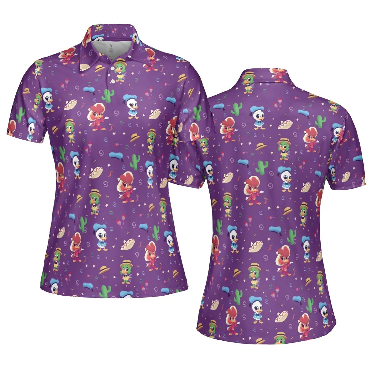 Three amigos Donald Ducktales AOP Men/Women Polo Shirt
