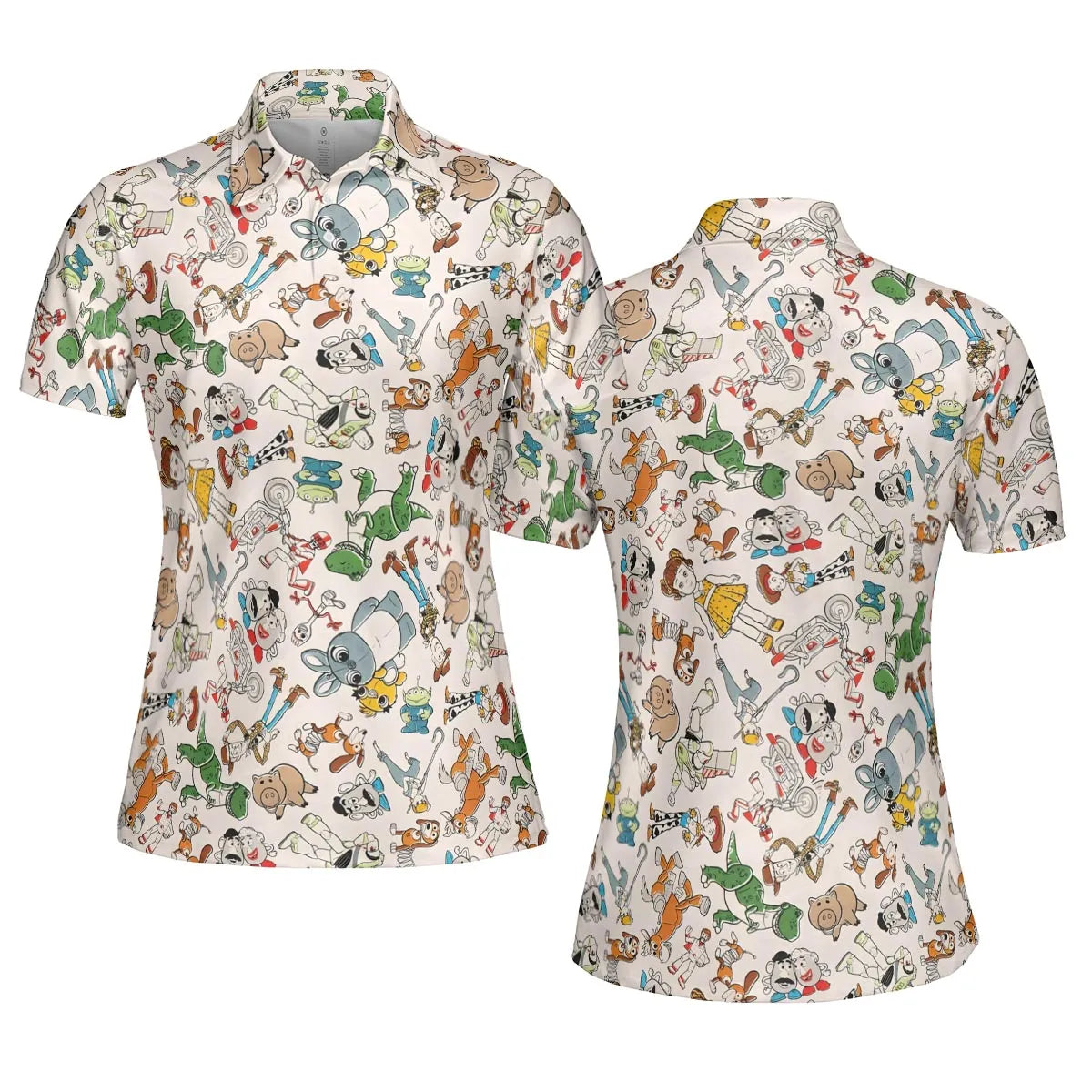 Toy Story Toss Pattern AOP Men/Women Polo Shirt