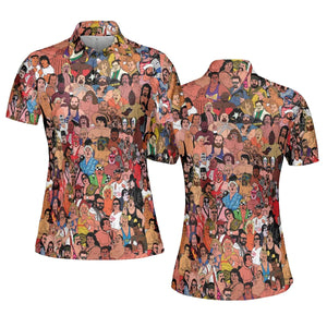 90s Professional Wrestlers AOP Men/Women Polo Shirt