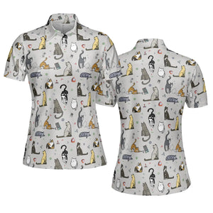 Cat the Gamer Pattern AOP Men/Women Polo Shirt