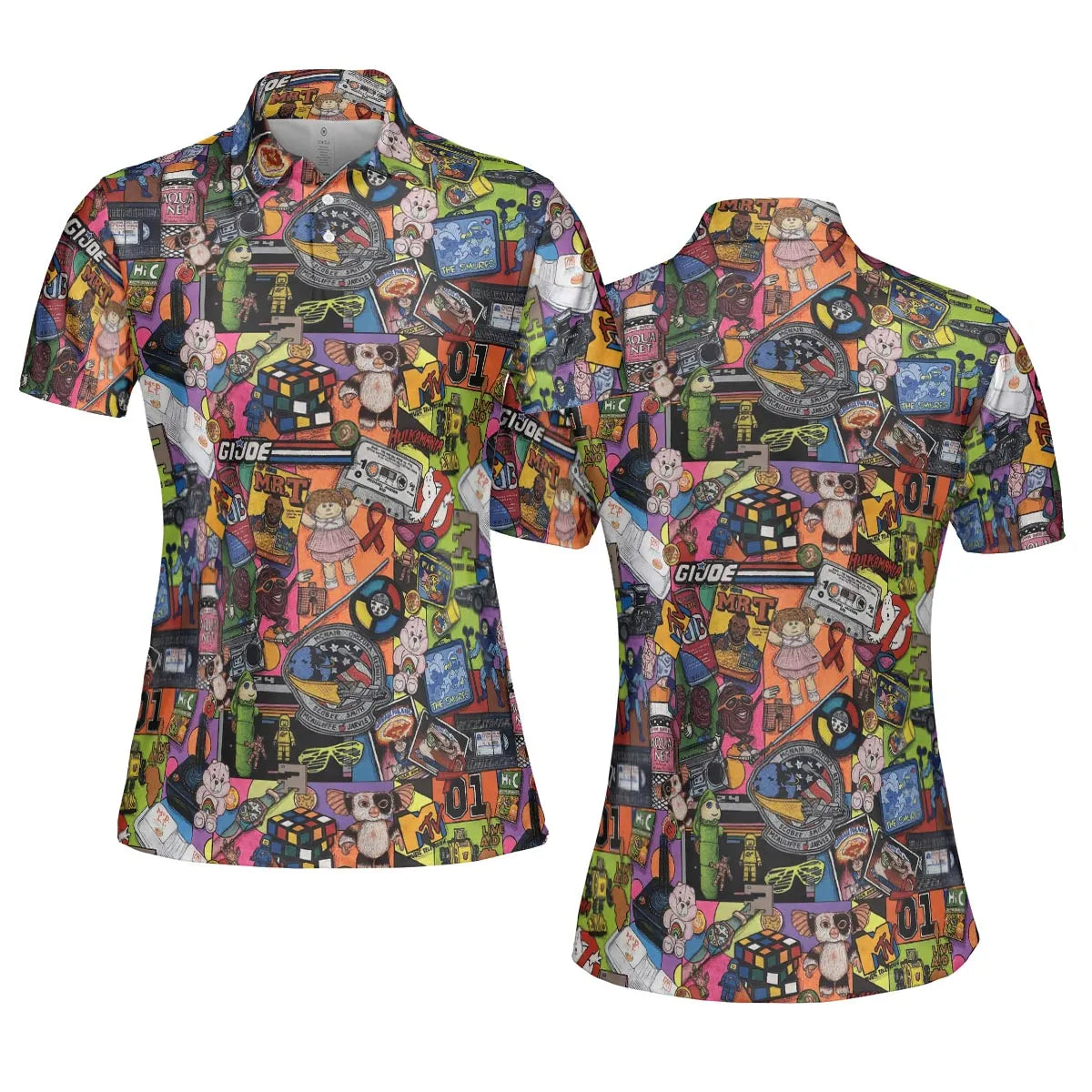 The 1980's. The Decade Of Greed AOP Men/Women Polo Shirt