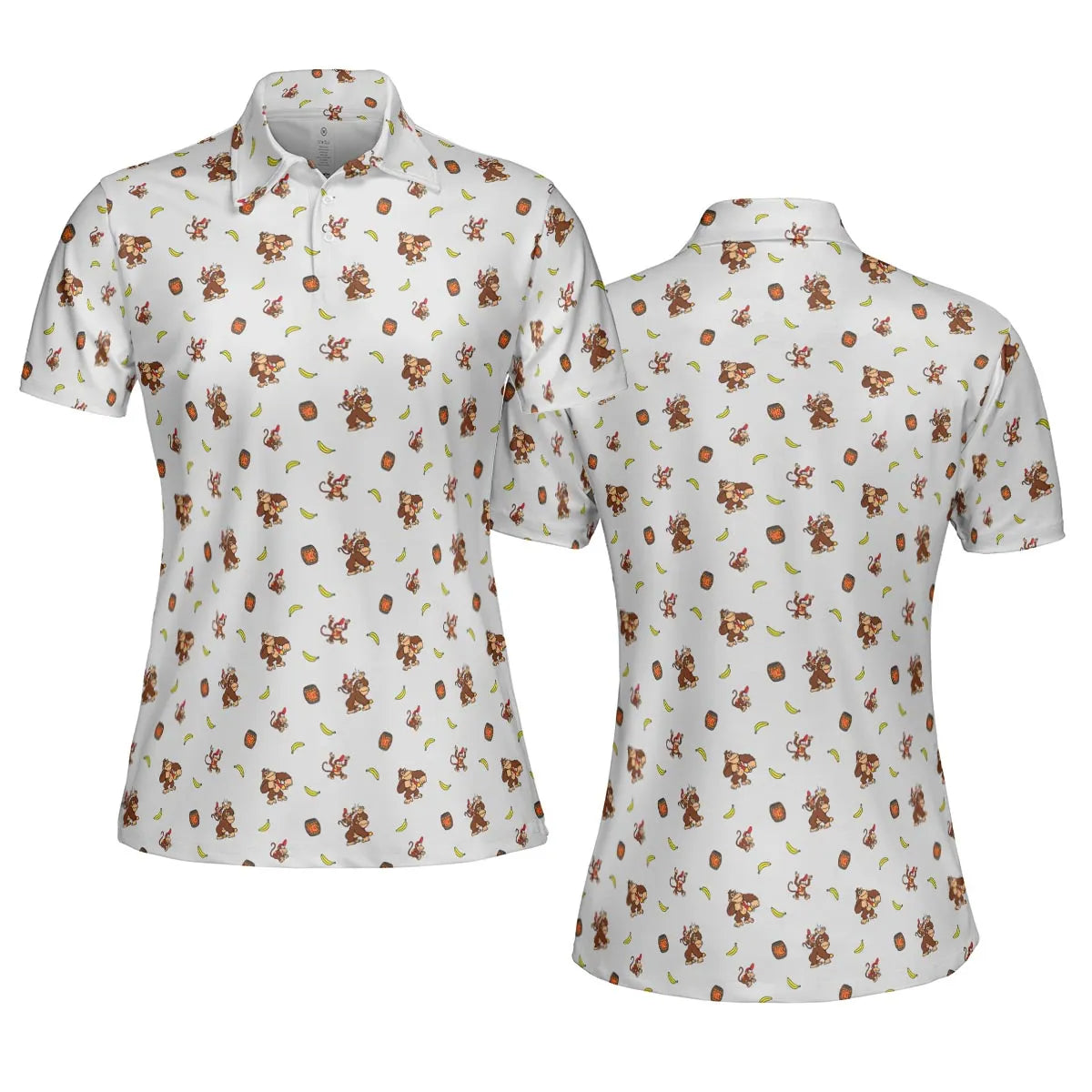 Nintendo Donkey Kong Characters Pattern AOP Men/Women Polo Shirt