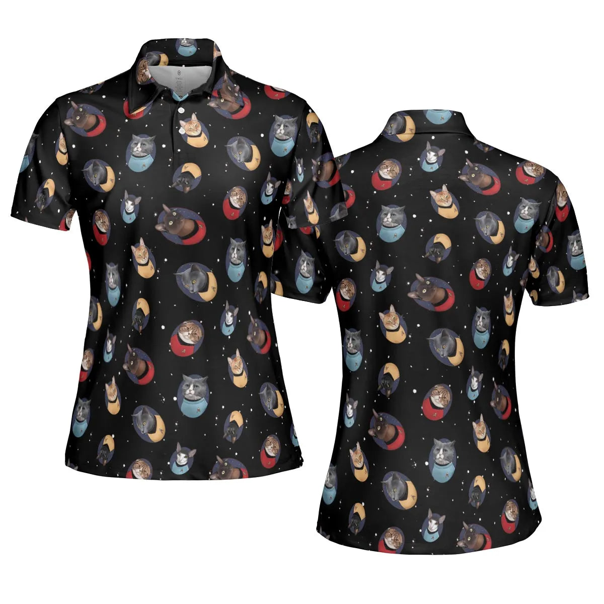 Live Long and Paws-purr Star Trek AOP Men/Women Polo Shirt