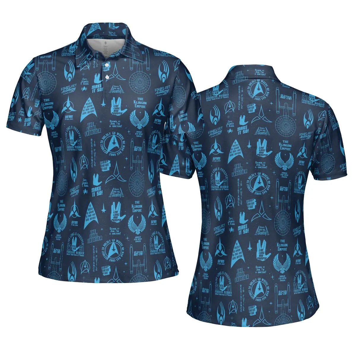 Trekkie Star Trek Pattern AOP Men/Women Polo Shirt