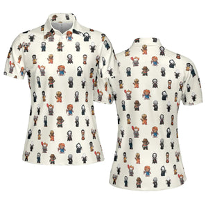 Horror Movies Characters Pattern AOP Men/Women Polo Shirt