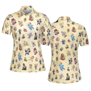 90s Garbage Pail Kids AOP Men/Women Polo Shirt