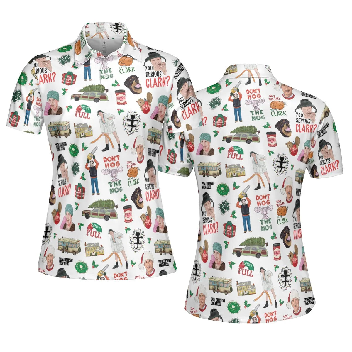 National Lampoon's Christmas Vacation Pattern AOP Men/Women Polo Shirt