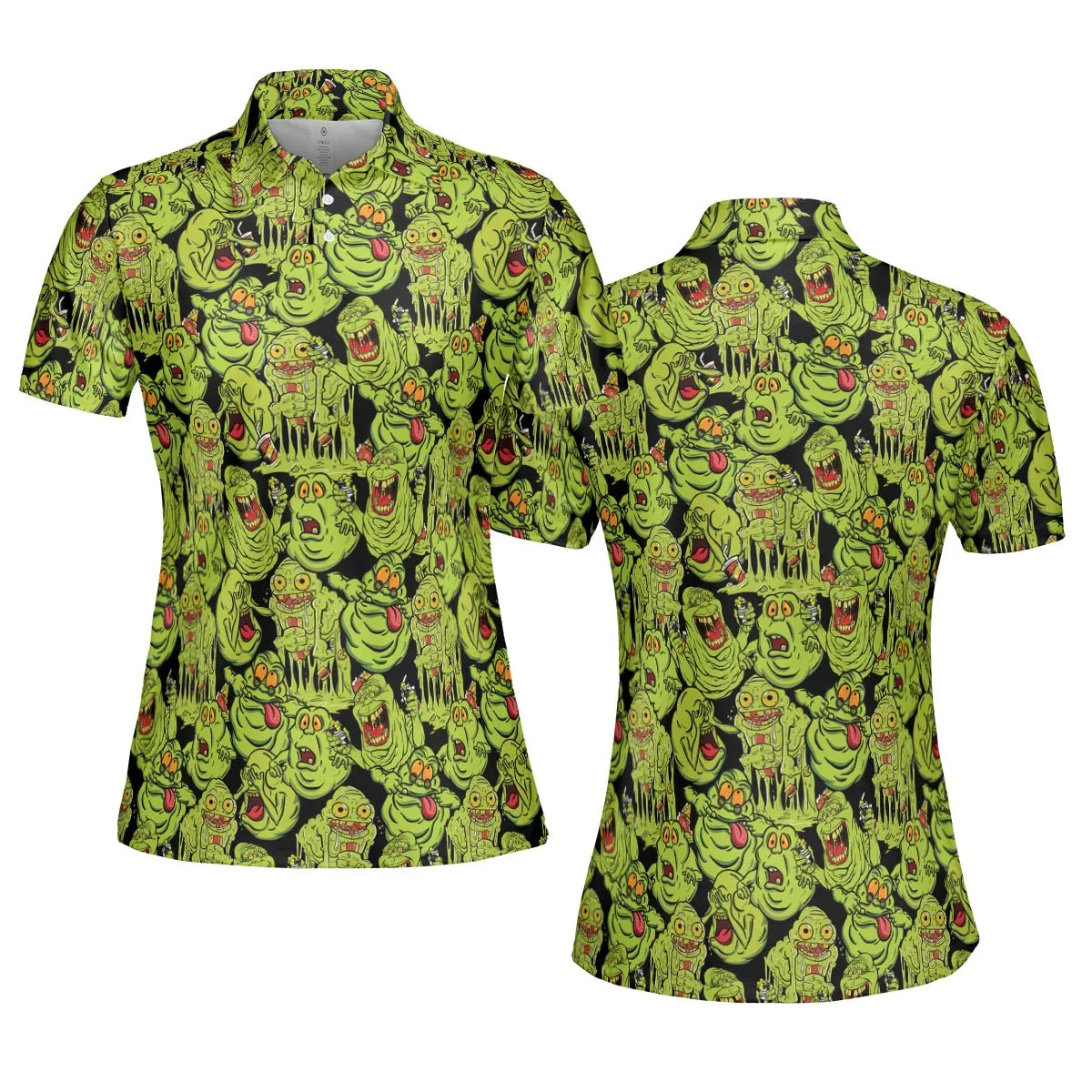 Funny Slimer Ghostbusters AOP Men/Women Polo Shirt