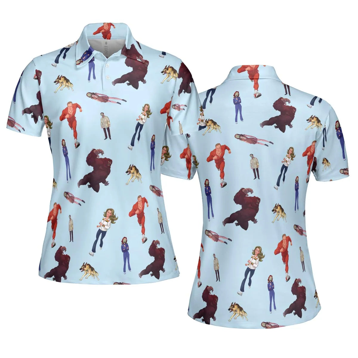 The Six Million Dollar Man and the Bionic Woman AOP Men/Women Polo Shirt