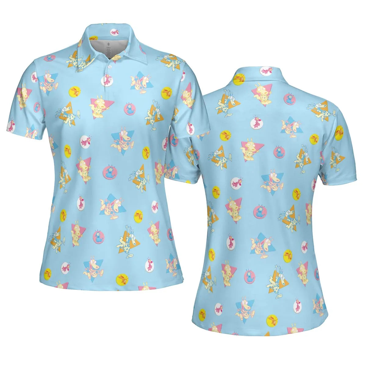 Rocko and Spunky Pattern Rocko's Modern Life AOP Men/Women Polo Shirt