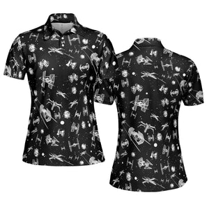 Space Ship Battle Star Wars AOP Men/Women Polo Shirt