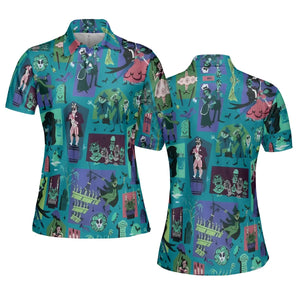 Haunted Chic Haunted Mansion AOP Men/Women Polo Shirt