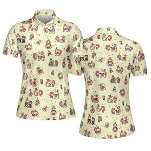 So Cute Bowser and Mario Pattern AOP Men/Women Polo Shirt