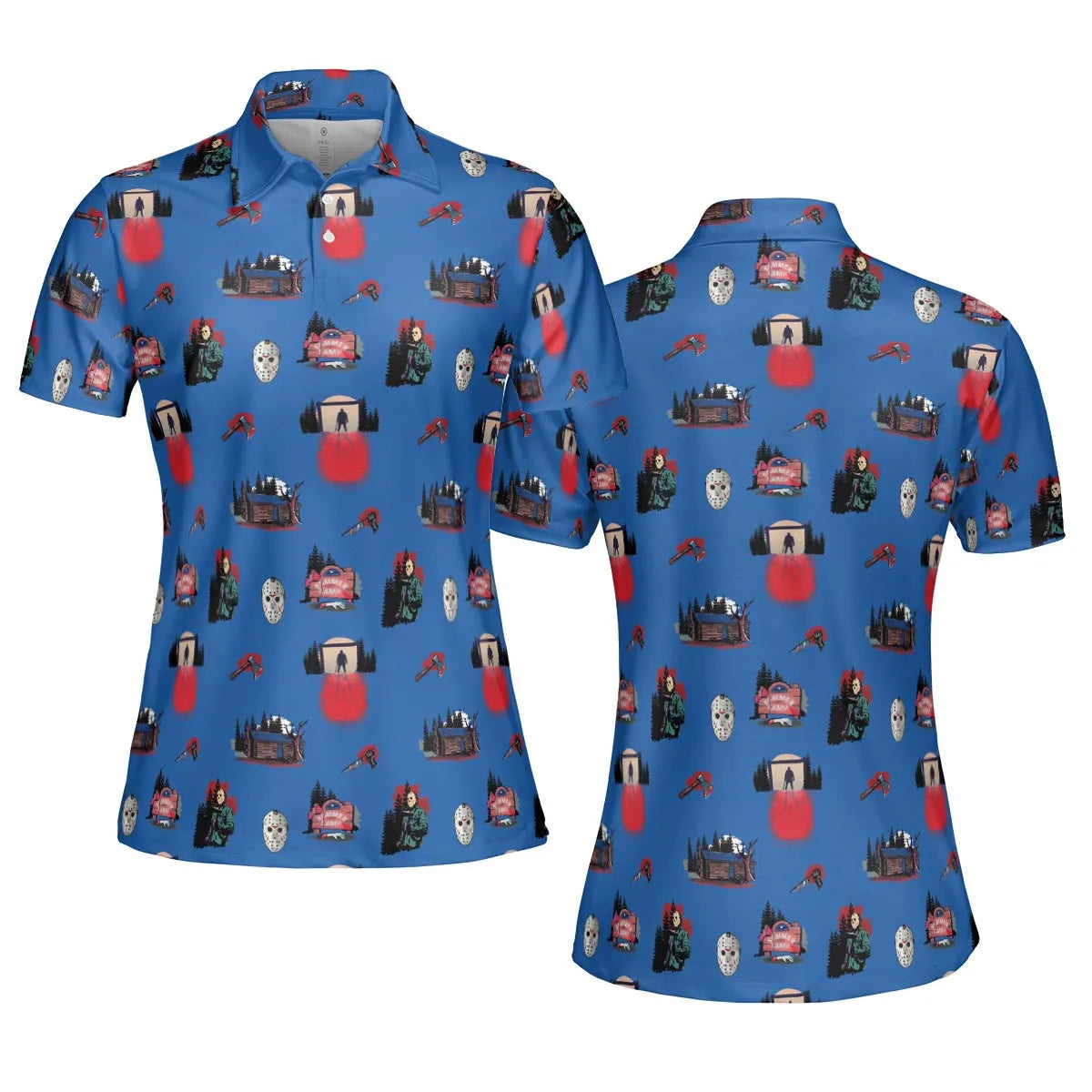 Jason Vorhees Camp Crystal Lake Halloween AOP Men/Women Polo Shirt