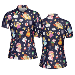 Mushroom Kingdom Super Mario AOP Men/Women Polo Shirt