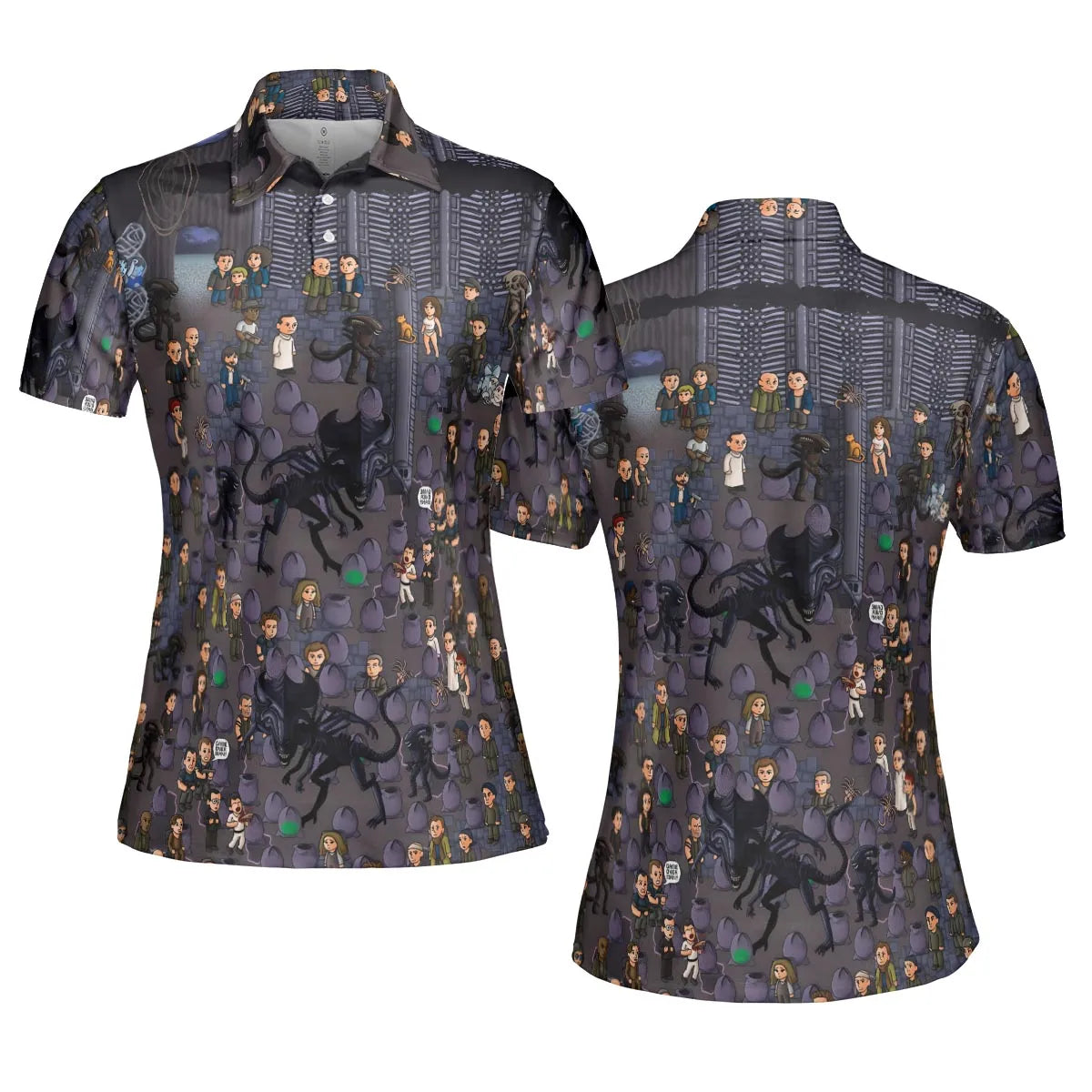 Out of Space Alien AOP Men/Women Polo Shirt