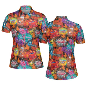 Neon Radiator Spring Cars AOP Men/Women Polo Shirt