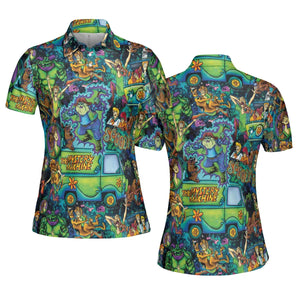 Monsters Mayhem and The Mystery Machine Scooby Doo AOP Men/Women Polo Shirt