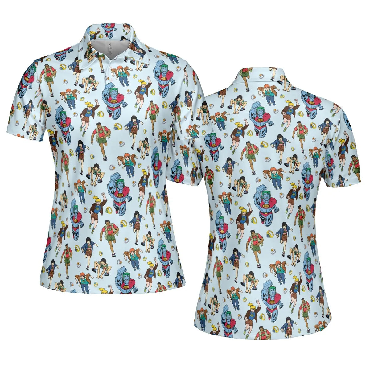 Save The Planet Captain Planet and the Planeteers AOP Men/Women Polo Shirt