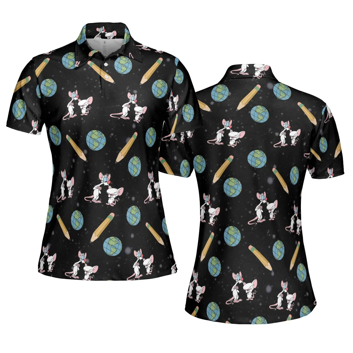 Geek Drip Pinky and The Brain AOP Men/Women Polo Shirt