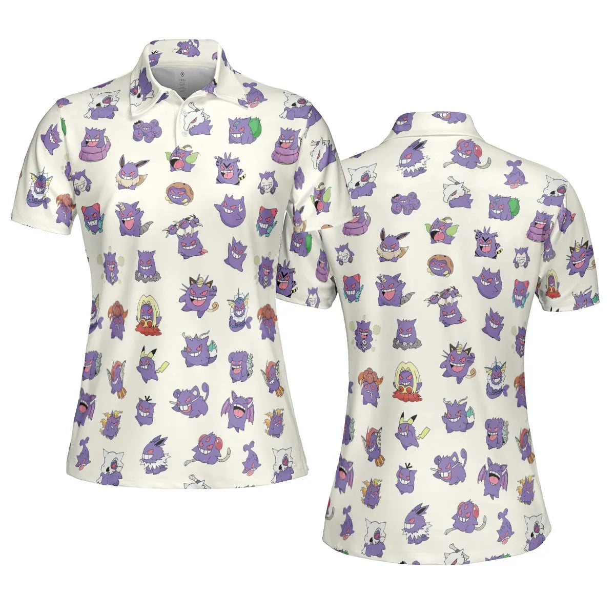 Gengar Cosplay Pokemon AOP Men/Women Polo Shirt