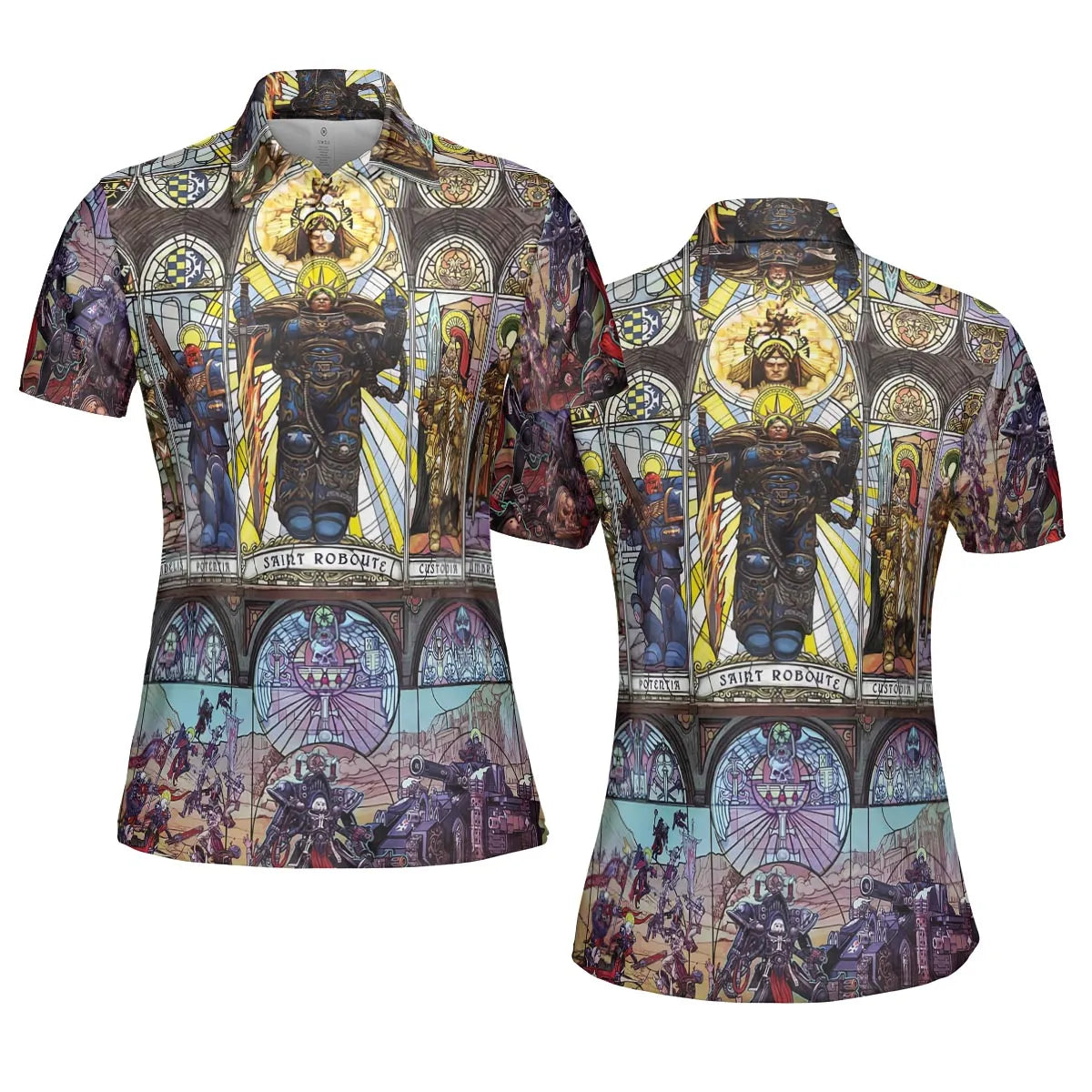 WH40K Library AOP Men/Women Polo Shirt