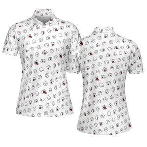Super Mario Boo Pattern AOP Men/Women Polo Shirt