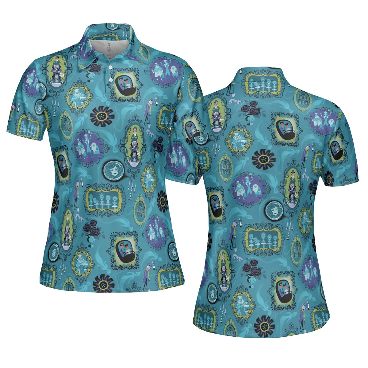 Haunted Mansion Pattern AOP Men/Women Polo Shirt