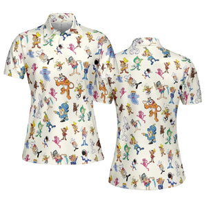 80s 90s Commercial Mascot Cereal AOP Men/Women Polo Shirt